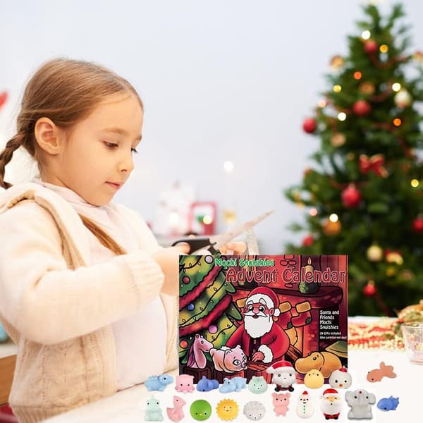 Joulukalenteri 2023, 24 Mochi Squishies -lelua, Joulukalenteri, 24 päivän yllätyskalenterit B