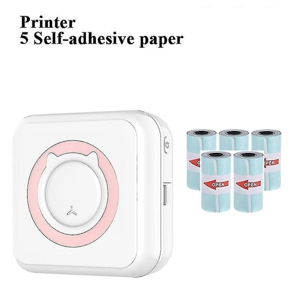Mini Fickficketikettutskrift, Bluetooth Trådlös Bärbar Mobil Skrivarmaskin Termisk Skrivare För Anteckningar, Memo, Foto, Fickficketikett style2