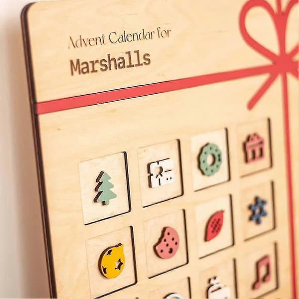 Jule Adventskalender Ornament 25 Dager Nedtelling Til Jul Tre Skrivebordsdekorasjon