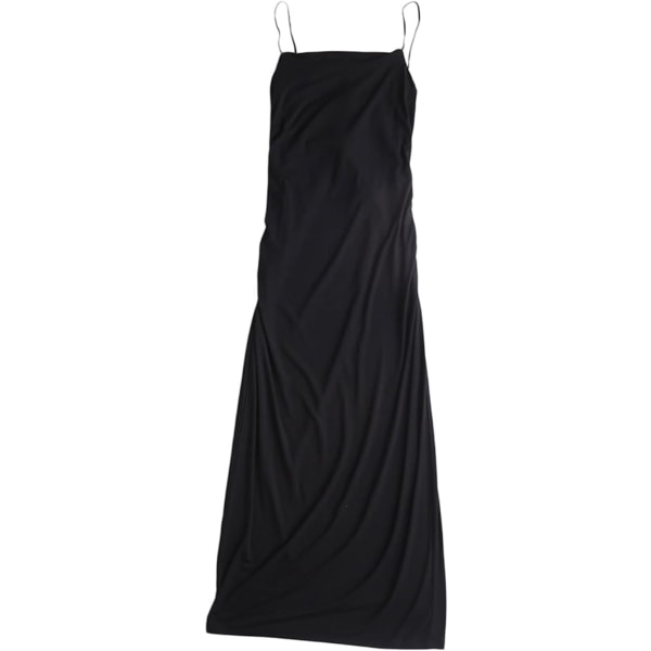 Sexig sommarklänning för kvinnor med snörning Spaghettiband Bodycon Maxiklänning Baklös sida Y2K-klänning med hög slits
