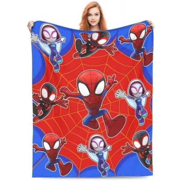 Spindelnätsfilt Supermjukt flanelltäcke Sängkläder 60"x50"