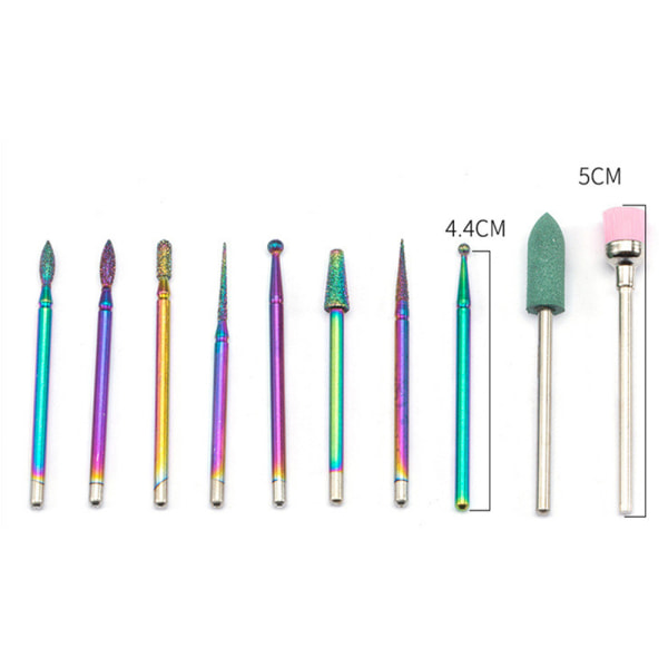 Nagelborr set, diamant nagelborr set för nagelborr e-fil, salong hem nagelvårdsprodukter