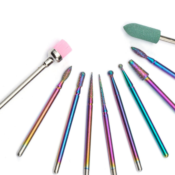 Nagelborr set, diamant nagelborr set för nagelborr e-fil, salong hem nagelvårdsprodukter