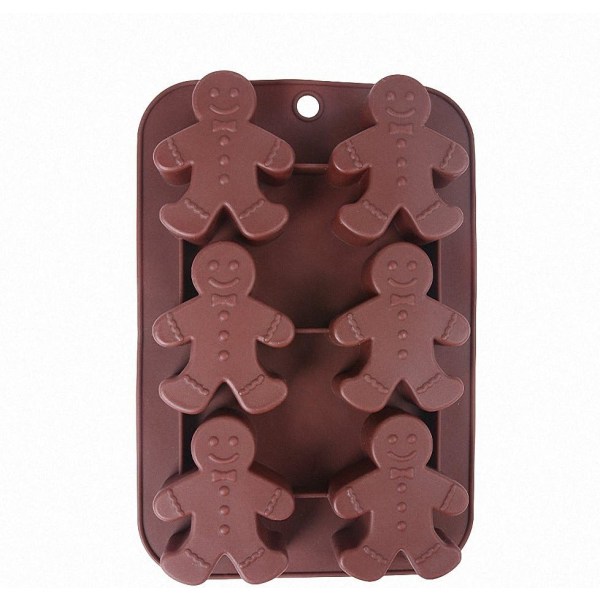 Gingerbread Man Form - MoldFun Christmas Party Form för choklad, tvål, tårtbakning, isbitar, geléshots, muffins, kakor