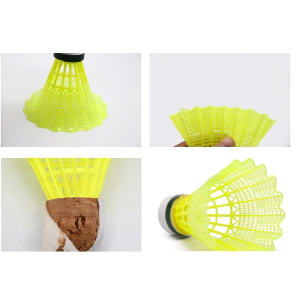 6 Pack Nylon Badminton Shuttlecocks Birdies, Baseball/Softball Batting Training High Speed Badminton Balls with Stable