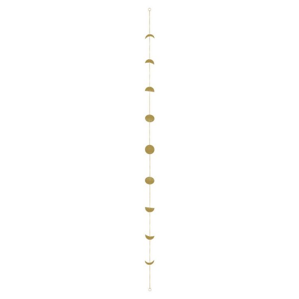 Månfas Väggdekor Månfas hängande krans Måne Bohemisk väggkonst Boho Månhängande prydnader (guld)