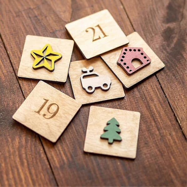 Jule Adventskalender Ornament 25 Dager Nedtelling Til Jul Tre Skrivebordsdekorasjon
