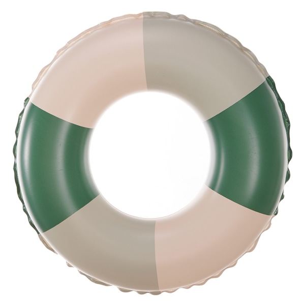 Oppblåsbar badering for barn, badering poolbøye, retrostripet PVC oppblåsbar bøye poolbøye Retro green Suitable for 5-9 years old