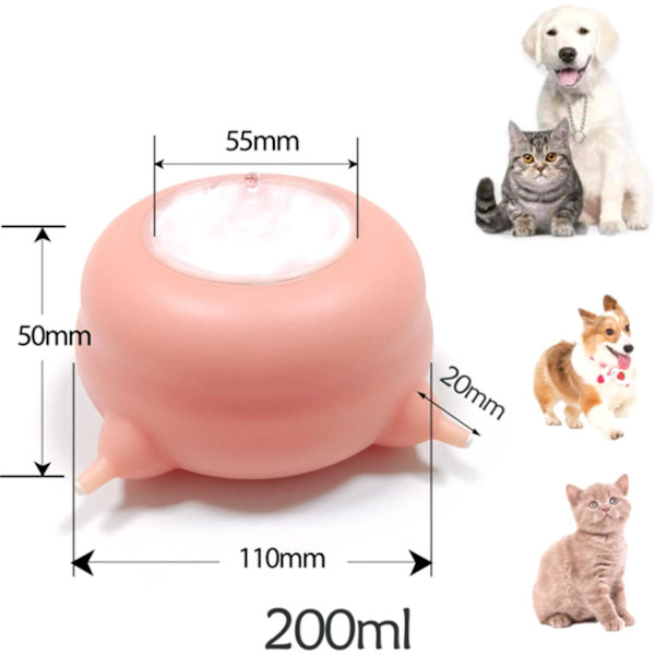 Hvalpefoder, Silikone Hvalpe Mælkefoder med 4 Nipples | Selvfodringsanordning til Amning af Små Katte og Hunde 200 ML