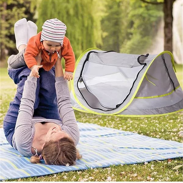 Bærbar baby UPF 50+ solbeskyttelse grå gray 108*51*65cm