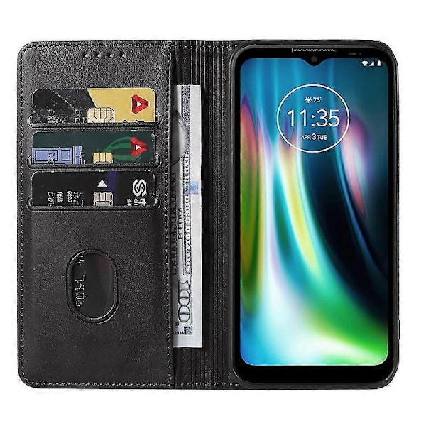 Nahkakotelo Motorola Moto Defy 2021 -puhelimelle Black