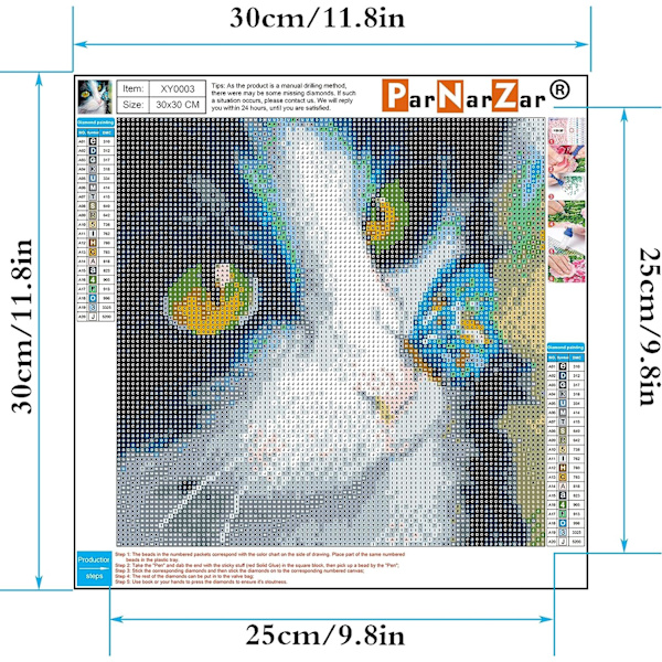 DIY Diamant Fancy Paint Set, Full Round Diamond Fancy Butterfly Kissed Cat, 5D Gemstone Art og Craft Puzzle