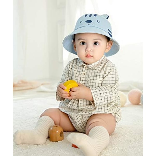 Baby Solhatt UPF 54+ Solskyddande Strandhattar Sommar Bredbrättad Toddler Bucket Hat Sommar Bredbrättad Bomullsbarnhatt