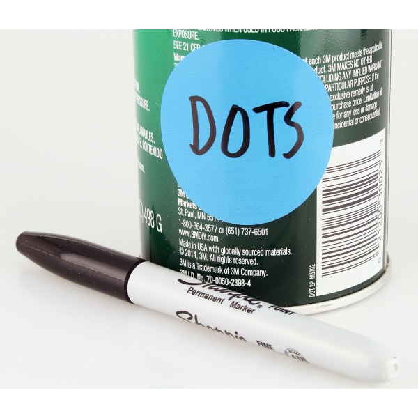 Label 1 Inch Round Permanent Color-Code Dot Stickers, 500 Per Roll