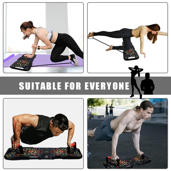41 i 1 Push Up Bodybuilding Push Up Board med handtag Smart Meter＆Fällbar motståndsbandbräda och fitnessmaskinsystem Muskelträningsutrustning