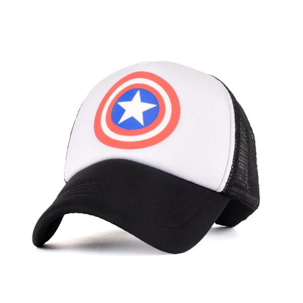 Børn Drenge Piger Batman Mesh Snapback Baseball Kasket Sommer Udendørs Åndbar Justerbar Sports Solhat Model D white 48-52cm