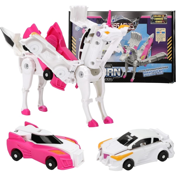 Transformer Robot, Toddler Transformer Action Figurine Robot Vehicle Set, 2 Piece Kids Transformer Car Robot med holdbar forbindelse, Auto Car Toys