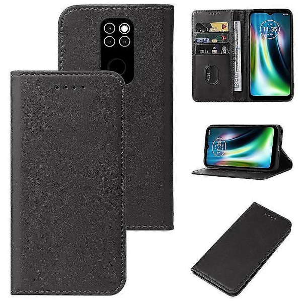 Nahkakotelo Motorola Moto Defy 2021 -puhelimelle Black