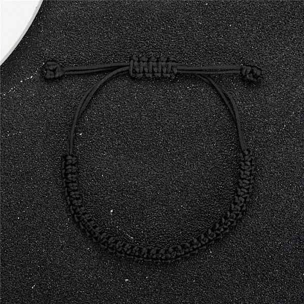 Håndlagde buddhistiske armbånd i snor for kvinner, menn, gutter og jenter, tibetansk justerbart vevd tauarmbånd, rødt og svart, 2 eller 6 stk./sett