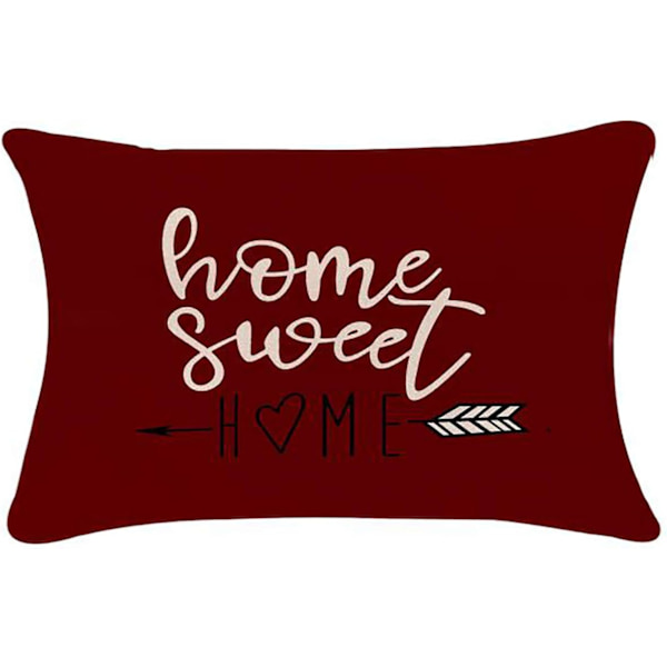 Ländrygg Jul Kuddfodral 12x20 Set om 4, Modern Soffa Överkast Kuddfodral, Dekorativ Utomhus Linnetyg Kuddfodral för Soffa Säng Bil 30x50cm