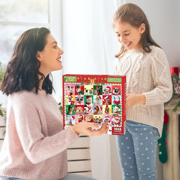 Pusselkalender, adventskalender med 1008 bitars djurpussel | Drivs av Discuz! 24 enheter julpussel