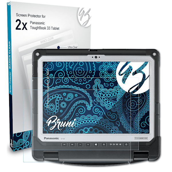 2x Beskyttelsesfilm kompatibel med Panasonic ToughBook 33 Tablet Folie klar Panasonic ToughBook 33 Tablet