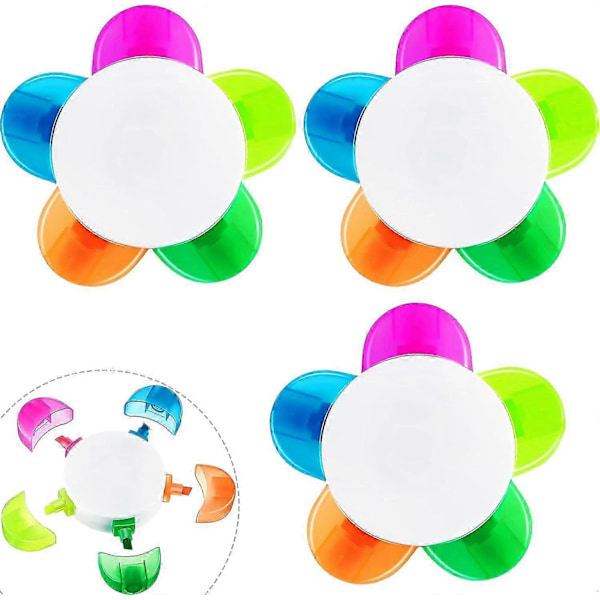 Petals Korostuskynät, Kukan Muotoiset Vesivärikorostuskynät, 5-in-1 Fluoresoivat Kynät