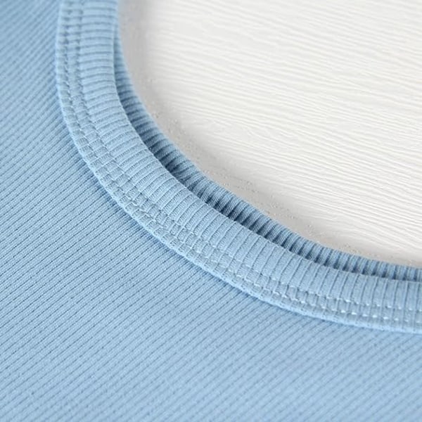Ärmlöst linne dam Formpassande Scoop Neck Ribbstickade Basic Cami-skjortor (stora)