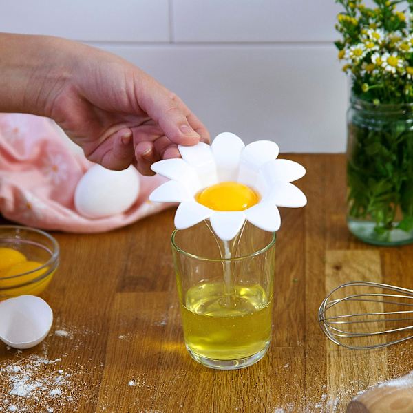 Plastik æggeseparator, æggehvide og blomme separator, køkkenudstyr, bageværktøj, æggesuger, sødt blomsterdesign