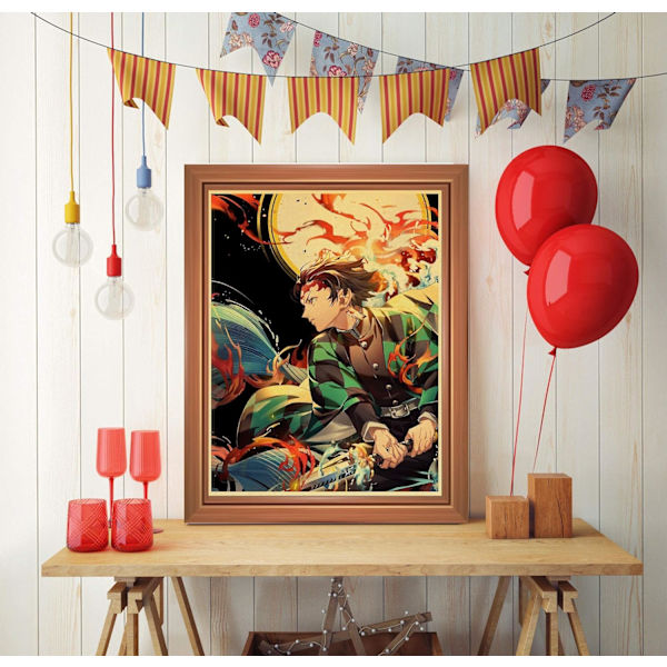 5D Anime Timanttimaalaus Sarjat Aikuisille, Demon Slayer Timanttitaide Maalaus Timanteilla, DIY Maalaus Sarja Maalaus Numeroiden Mukaan Jalokivi Taide Poralla ja…