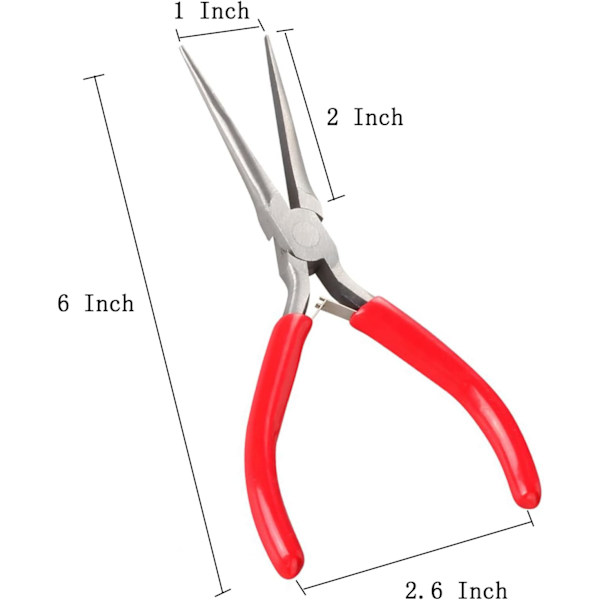 6 tums nåltång precisionstrådsreparation verktyg, 4-pack