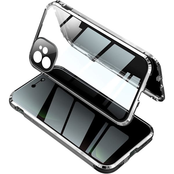 Anti-Peeping Case，med stark magnetisk adsorption kamera lins skydd metall ram helkroppsskyddande dubbelsidig glas