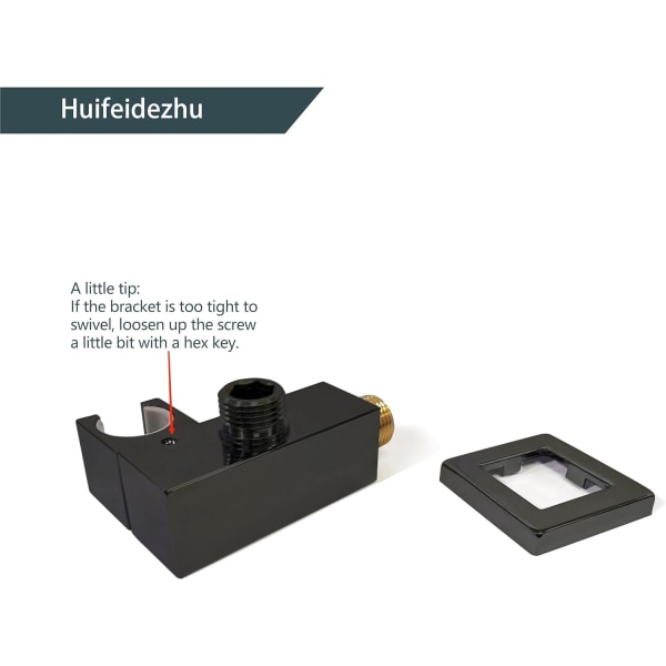 Veggmontert dusjhodeholder for bad, 360 graders justerbar brakett for håndholdt dusjhode, dusjhodeholder krom