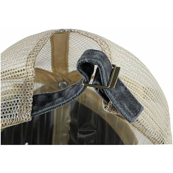 Justerbar mesh keps för män, böjd knapp mesh baseball keps, retro tvättad trucker keps, andningsbar skärm