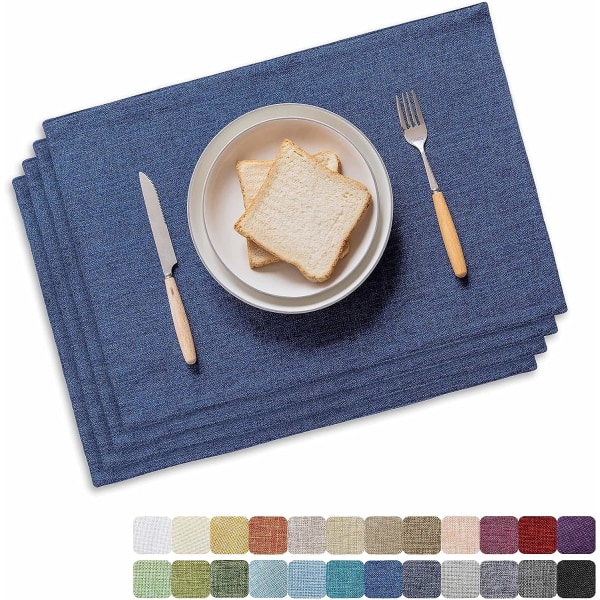 Placemats by Home Brilliant Set of 4 Heat Resistant Dining Table Place Mats Plate Mat Cloth Placemats Fall Kitchen Table Mats Indoor Outdoor