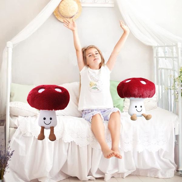 Plyschkudde med fyllda svampar Söta svampar Plyschdjur leksaker docka för barn (svamp, 10,2 tum)