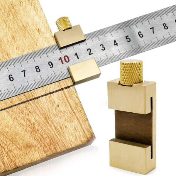 Mässing Stål Linjal Linjal Stopp Linjal 30Cm Linjal Mässing Linjal Med Växel Linjal Positioneringsblock Parallell Linjal