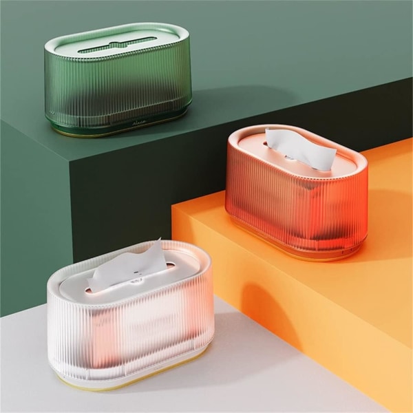 Husholdningsvævsæske Transparent Desktop Tissue Box Pumpepapir Opbevaringsboks Stue Spisestue Sofabord Dekoration