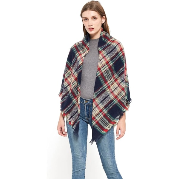 Rutiga halsduk mjuk varm tartan sjal kappa filt halsdukar mode wrap
