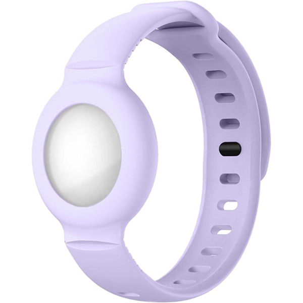 Silikonarmband för Apple Airtag Locator Skyddande Fodral Cover för Airtags GPS Anti-Lost Locator - Lila
