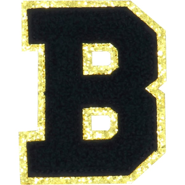 Bogstav Patch Sweater， Engelsk Bogstav A-Z Stryge På Reparation Patches Alfabet Sy Applikationer Tøj Badges（Sort A-Z）A-ZSort