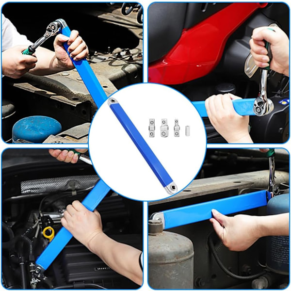 Offsetnyckel, Offsetnyckel 39cm, Drivadapter Offset Kit, Mångsidig Offsetnyckel för trånga utrymmen