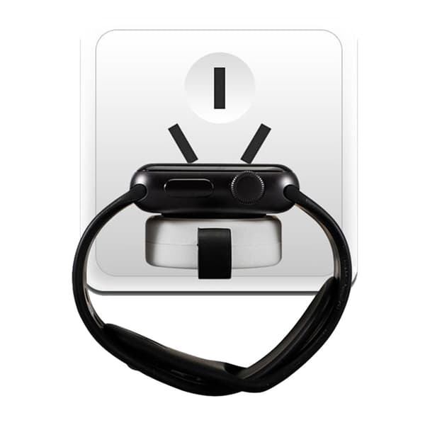 Smidig, portabel mini trådløs lader for iWatch Vit
