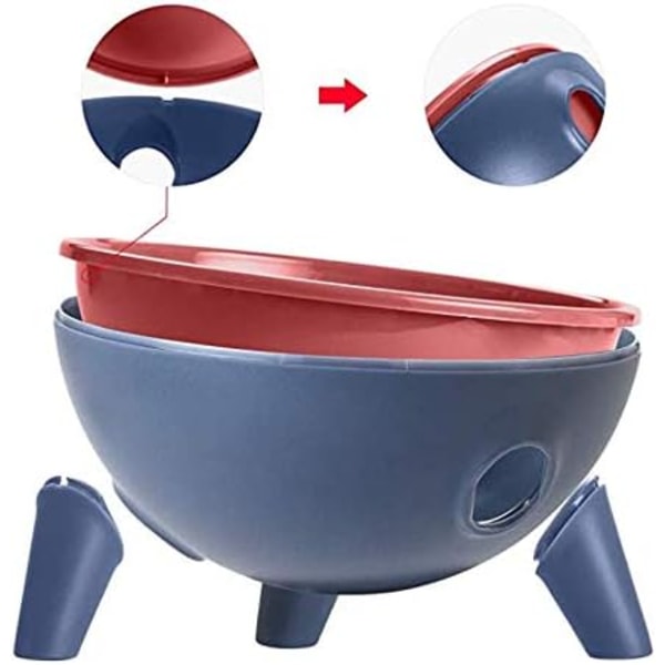 Cat and Dog PET Bowls，Stable Stand Multi-Purpose,15°Tilt Angle Protect Cat&Dog's Spine, Stress Free, Backflow Prevention