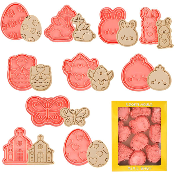 Ny tecknad 8PC Snack Cookie Cutter Set, 3D- form Cookie Cutter molds för tårta barn födelsedagsfest (A)
