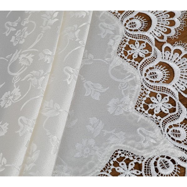 Lyxig fyrkantig liten bordsduk elegant blommig broderad spets bordsduk för fest kök matsal picknick dekoration (Typ C, 22\"x22\")