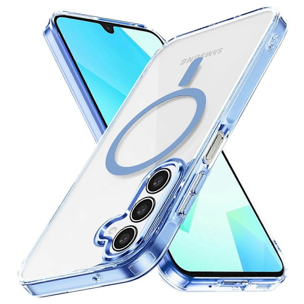 Samsung Galaxy A16 4G 5G -puhelinkotelo, yhteensopiva MagSafe-tekniikan kanssa, TPU PC läpinäkyvä suojakuori - Vihreä Multicolor Baby Blue