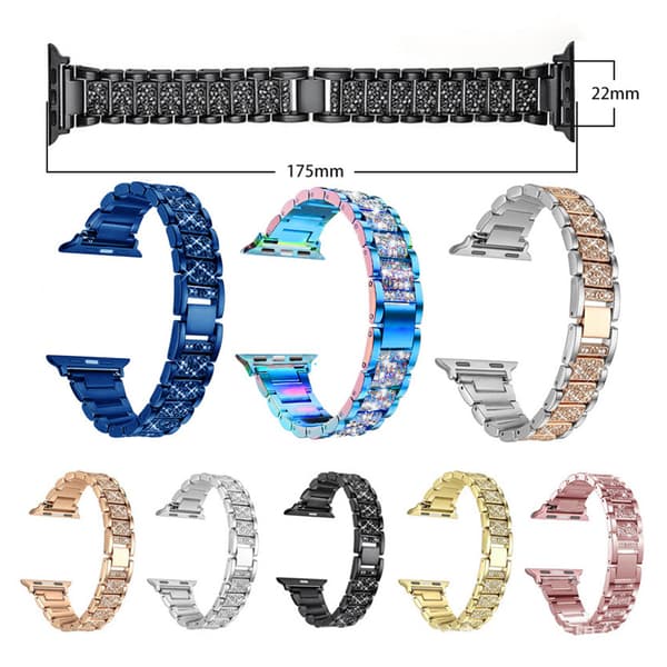 Stjernelys Apple-rem 38mm 40mm 41mm Serie 8 7 6 5 4 3 2 1 SE Dame