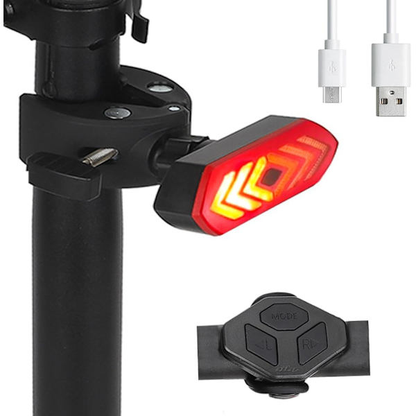 USB-ladattava suuri klipsiperävalo langattomalla kaukosäätimellä M365 Pro2 1S -lisävarusteille ja varoituspyöräilyvalolle, joka sopii mihin tahansa maantiepyörään