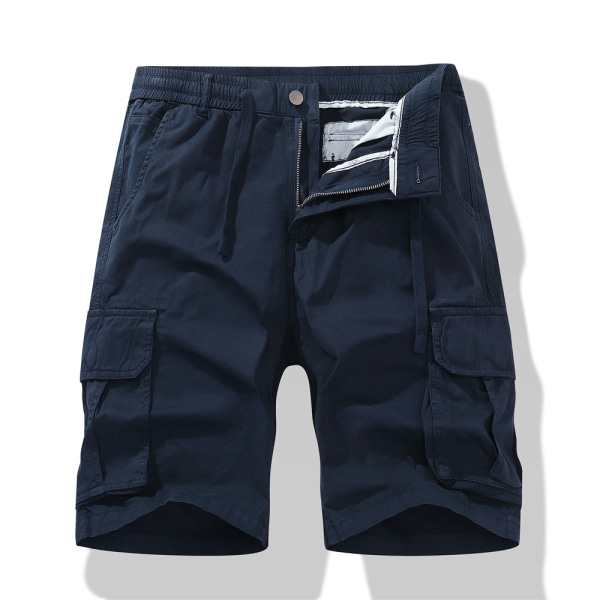 Shorts Menn Menn Cargo Shorts Plus Størrelse Elastisk Midje Snøring Cargo Short Bukser Lett Glidelås Knapp Multi